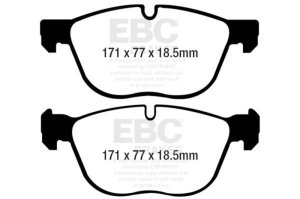 BMW X5 Brake Pad Set - Front - EBC - Ultimax2 - Black - `07-`10 BMW X5 Brake Pad Set - Front - EBC - Ultimax2 - Black - `07-`10