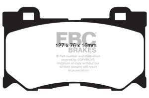 Infiniti Q50 Brake Pad Set - Front - EBC - Ultimax2 - Black - `13-`27