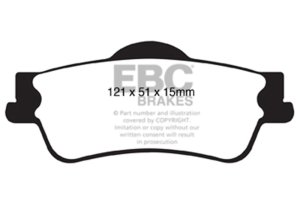 Chevrolet Caprice Brake Pads - Rear - EBC - Ultimax2 - Black - `11-`27