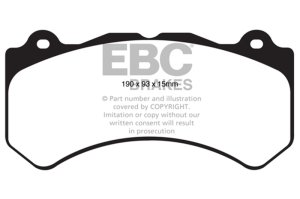 Cadillac CTS Brake Pads - Front - EBC - Ultimax2 OE Replacement - Black - `15-`27