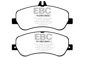 Mercedes-Benz GLK250 Brake Pad Sets - Front - EBC - Ultimax2 - `13-`16