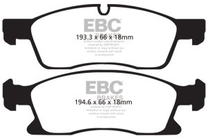 Dodge Durango Brake Pads - Front - EBC - Ultimax2 - `11-`27