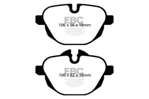BMW X3 Brake Pads - Rear - EBC - Ultimax2 - Black - `11-`27
