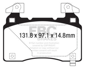 Chevrolet SS Brake Pad Set - Front - EBC - Ultimax2 - Black - `13-`27 Chevrolet SS Brake Pad Set - Front - EBC - Ultimax2 - Black - `13-`27