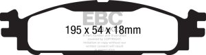 Ford Explorer Brake Pads - Front - EBC - Ultimax2 - `11-`27 Ford Explorer Brake Pads - Front - EBC - Ultimax2 - `11-`27