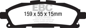 Nissan Quest Brake Pads - Front - EBC - Ultimax2 - `11-`27