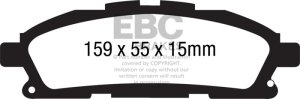 Nissan Quest Brake Pads - Front - EBC - Ultimax2 - `11-`27 Nissan Quest Brake Pads - Front - EBC - Ultimax2 - `11-`27