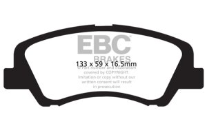 Hyundai Accent Brake Pads - Front - EBC - Ultimax2 - Black - `12-`27