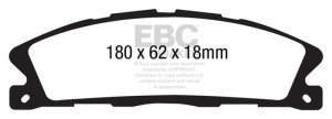 Ford Explorer Brake Pads - Front - EBC - Ultimax2 - `13-`27 Ford Explorer Brake Pads - Front - EBC - Ultimax2 - `13-`27