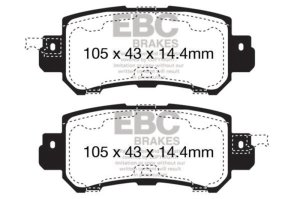 Mazda CX-5 Brake Pad Set - Rear - EBC - Ultimax2 - Black - `12-`27