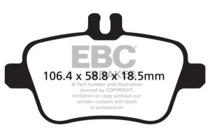 Mercedes-Benz CLA250 Brake Pads - Rear - EBC - Ultimax2 - `13-`27