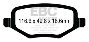 Chrysler Town & Country Brake Pads - Rear - EBC - Ultimax2 - `12-`27