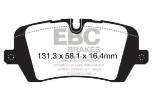 Land Rover Discovery Brake Pads - Rear - EBC - Ultimax2 - Black - `17-`27
