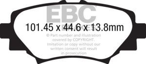 Mazda 3 Brake Pads - Rear - EBC - Ultimax2 - `14-`27
