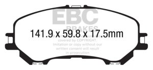 Nissan Rogue Brake Pads - Front - EBC - Ultimax2 - `14-`27