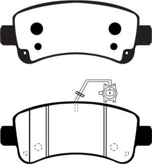 Ram Promaster Brake Pads - Rear - EBC - Ultimax2 - `14-`16 Ram Promaster Brake Pads - Rear - EBC - Ultimax2 - `14-`16