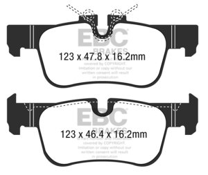 BMW i3 Brake Pads - Rear - EBC - Ultimax2 - Black - `14-`27