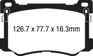 Hyundai Genesis Brake Pads - Front - EBC - Ultimax2 - `15-`27