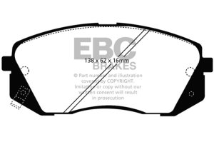 Hyundai Sonata Brake Pads - Front - EBC - Ultimax2 - `15-`27