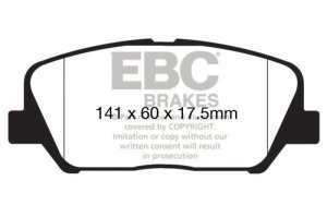 Hyundai Veloster Brake Pads - Front - EBC - Ultimax2 - `16-`27 Hyundai Veloster Brake Pads - Front - EBC - Ultimax2 - `16-`27
