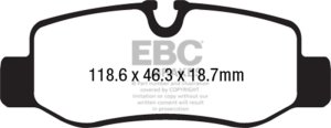 Mercedes-Benz Metris Brake Pads - Rear - EBC - Ultimax OEM Replacement - `16-`27