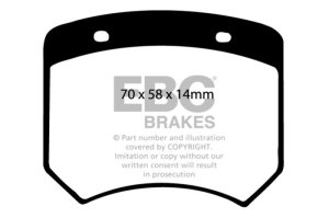 Honda Accord Brake Pads - Rear - EBC - Ultimax - `18-`27