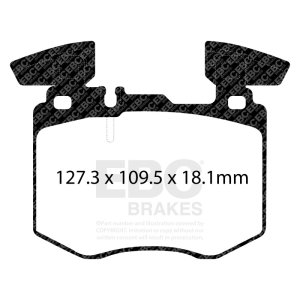 Mercedes-Benz GLC300 Coupe Brake Pads - Front - EBC - Ultimax - Black - `19-`22