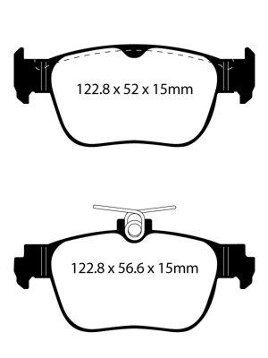 Audi A3 Brake Pad Set - Rear - EBC - Ultimax2 - Black - `22-`27