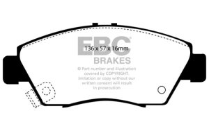 Acura ILX Brake Pad Set - Front - EBC - Ultimax2 - Black - `12-`27