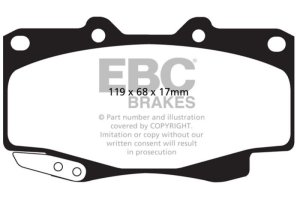 Toyota Tacoma Brake Pads - Front - EBC - Ultimax2 - `99-`04