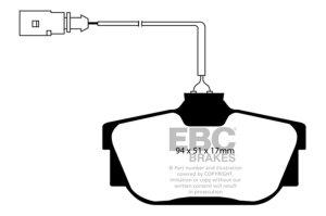 Volkswagen Eurovan Brake Pads - Rear - EBC - Ultimax2 with Wear Leads - 2000
