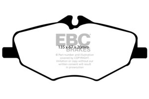 Mercedes-Benz E320 Brake Pads - Front - EBC - Ultimax2 - Black - `06-`09