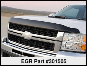 Chevrolet Silverado 1500 Hood Guard - EGR - Superguard - Matte Black - `07-`13