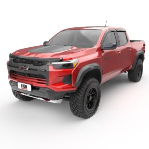 Chevrolet Colorado Wind Deflectors - EGR - Tape-on - Smoke - `23-`25