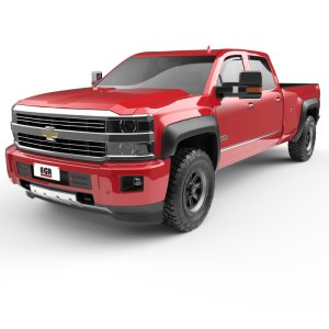 Chevrolet Silverado 3500HD Fender Flares - Front + Rear - EGR - Rugged Look - Black - `14-`19