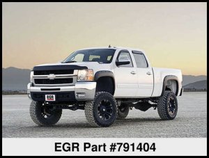 Chevrolet Silverado 1500 Fender Flares - Front + Rear - EGR - Bolt-On Style - Black - `07-`13