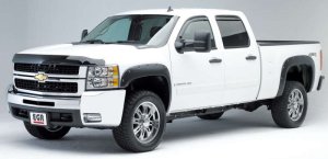 Chevrolet Silverado 1500 Fender Flares - Front + Rear - EGR - Bolt-On Style - Black - `07-`13