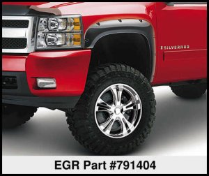 Chevrolet Silverado 1500 Fender Flares - Front + Rear - EGR - Bolt-On Style - Black - `07-`13