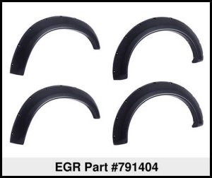 Chevrolet Silverado 1500 Fender Flares - Front + Rear - EGR - Bolt-On Style - Black - `07-`13
