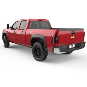 Chevrolet Silverado Fender Flares - Front + Rear - EGR - Bolt-On Series Premium with Stainless Accent Bolts - Black - `07-`13