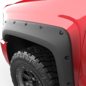 Chevrolet Silverado Fender Flares - Front + Rear - EGR - Bolt-On Look with Black-out Bolt Kit - Matte Black - `14-`27