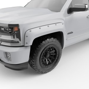 Chevrolet Silverado 1500 Fender Flares - EGR - Bolt-On Look Color Match - Summit White - `14-`18