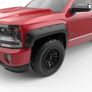 Chevrolet Silverado 1500 Fender Flares - Front + Rear - EGR - Bolt-On Look, Premium Series - Black - `14-`18