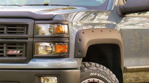 Chevrolet Silverado 1500 Fender Flares - Front + Rear - EGR - Bolt-On Style - Matte Black - `14-`18