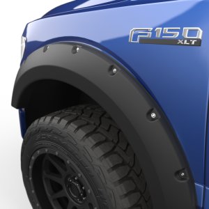 Ford F-150 Fender Flares - Front + Rear - EGR - Bolt-On Look with Stainless Steel Accent Bolts - Black - `15-`17
