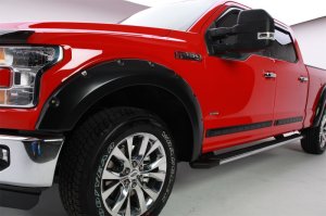 Ford F-150 Fender Flares - Front + Rear - EGR - Bolt-On Look with Stainless Steel Accent Bolts - Black - `15-`17