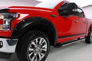 Ford F-150 Fender Flares - Front + Rear - EGR - Bolt-On Look with Stainless Steel Accent Bolts - Black - `15-`17