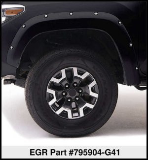 Nissan Titan XD Fender Flares - EGR - Bolt-On Look Color Match - Black Metallic - `16-`27