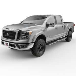 Nissan Titan XD Fender Flares - EGR - Bolt-On Look Color Match - Liquid Platinum Metallic - `16-`27