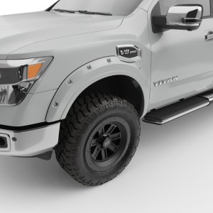 Nissan Titan XD Fender Flares - EGR - Bolt-On Look Color Match - Blizzard - `16-`27